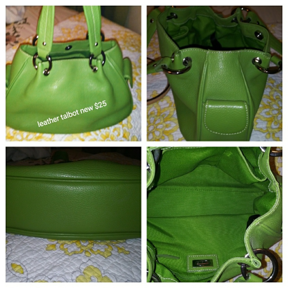 Green leather talbot new